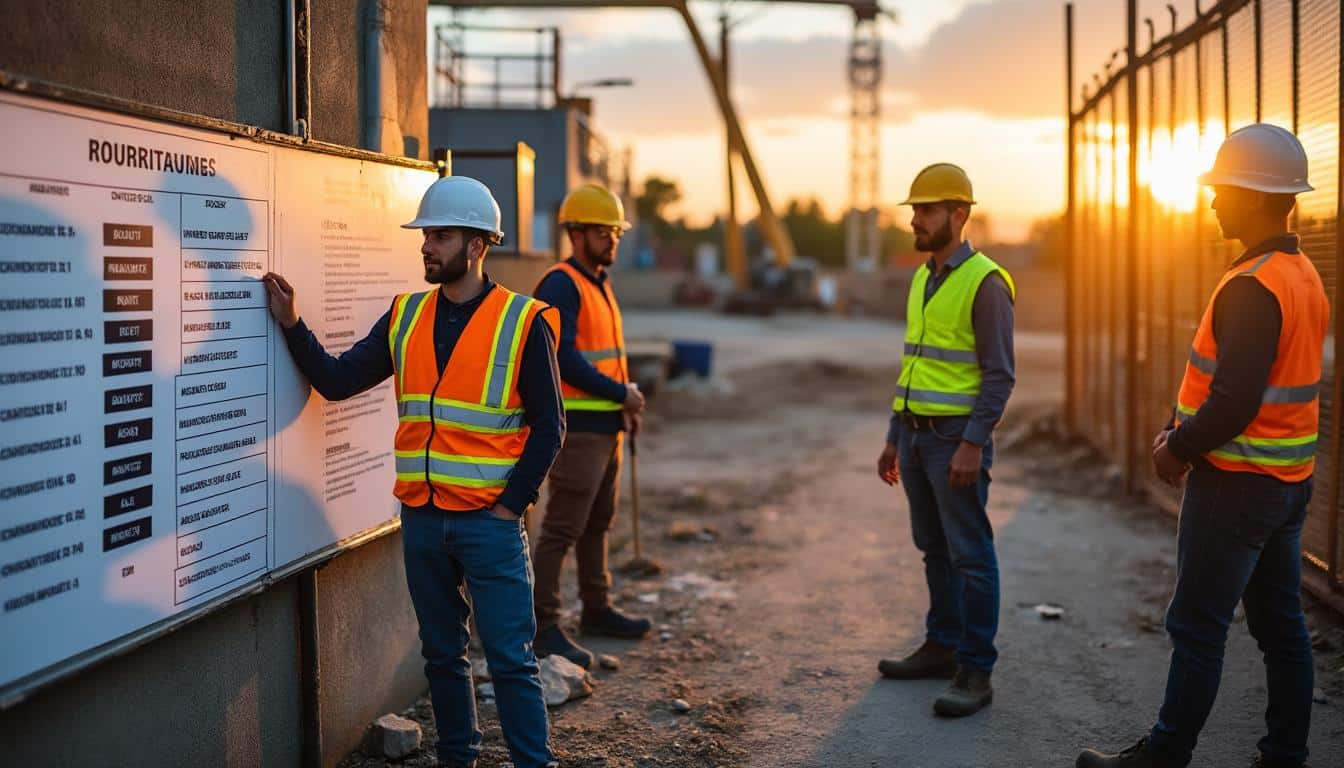 Illustration: Les horaires à respecter pour réaliser des travaux sur un chantier BTP
